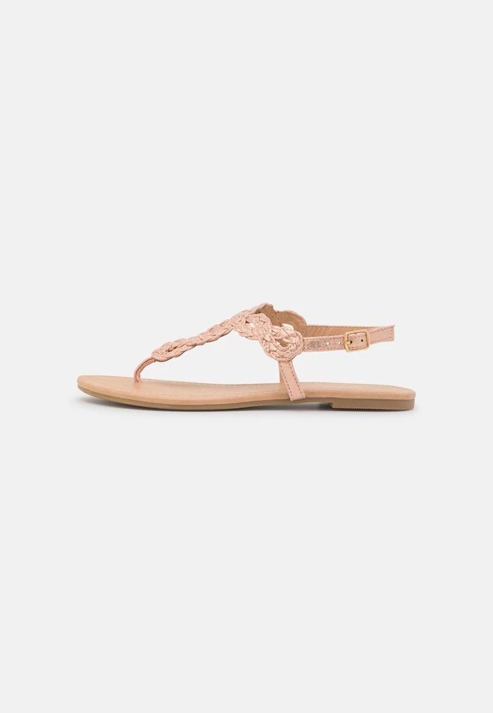 Sandale ANNA FIELD Anna Field T-bar Sandals Rose Doré Femme | UMJ-0071757